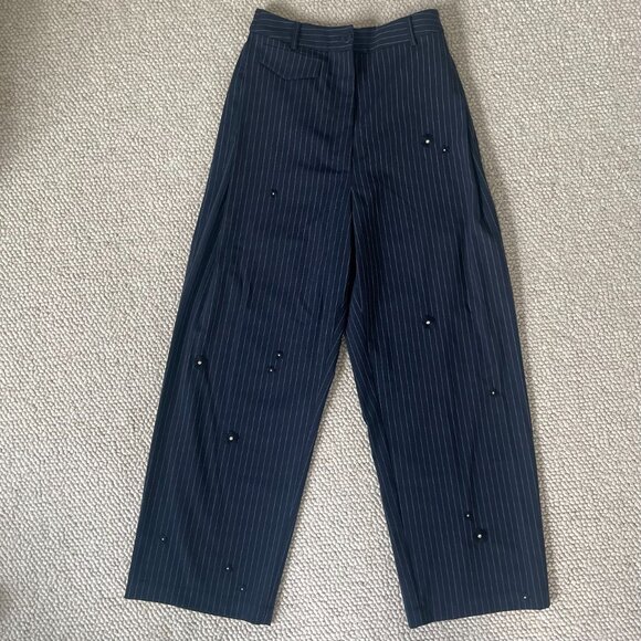 Cordera Tailoring Flower Pinstripe Pants - Picture 5 of 6